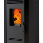 Stufa a pellet biofireG80-7,7 kW - braciere ghisa - uscita fumi superiore dx, laterale dx o posteriore dx
